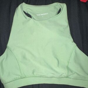 WeWoreWhat Sage Green High Neck Sports Bra